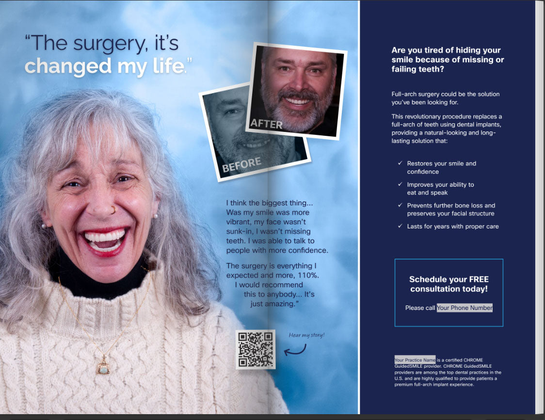 Patient Promotional Trifold ROE Dental Laboratory