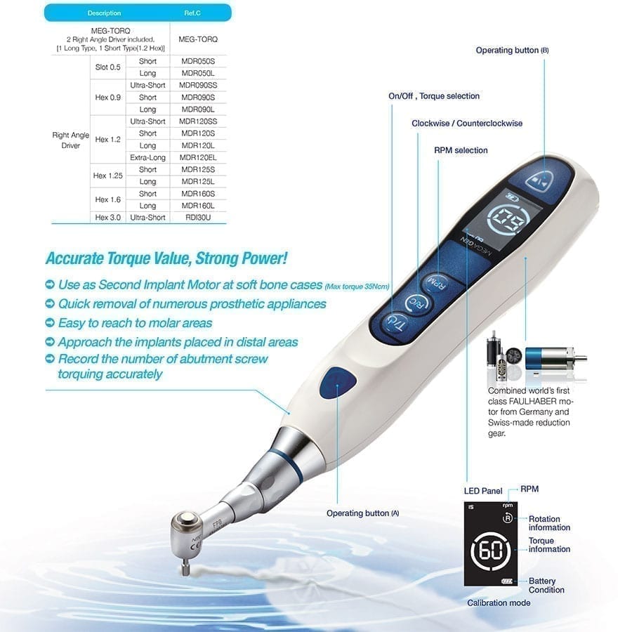 MEG TorQ Cordless Auto Torque Driver– ROE Dental Laboratory